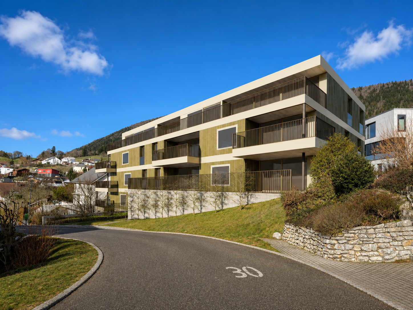 Appartement neuf de 3 pièces avec grande terrasse